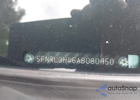 2010 Honda Odyssey Ex from USA, damaged, VIN 5FNRL3H46AB080950